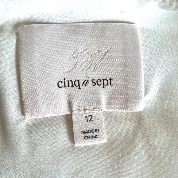 Cinq a Sept Bethel Ruffle Mini Dress Ivory size 12 - Picture 11 of 16